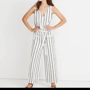 Madewell striped jumpsuit